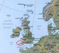 Map showing location of Cornwall